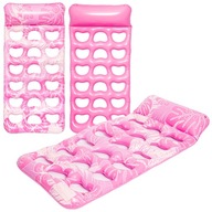 MATERAC DMUCHANY Z PODUSZKĄ PLAŻOWY DO PŁYWANIA WODNY LEŻAK NA PLAŻĘ BASEN