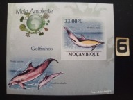 Fauna morza , delfiny , Mozambik MNH cięty