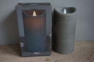 SIRIUS ŚWIECA LED DEKORACYJNA woskowa timer danish design NOWA szara 20cm.