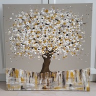 Obraz Drzewo życzeń , akryl na płótnie , 60x60cm