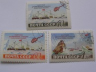 ZSRR - dryfująca stacja polarna SEWERNYJ POLJUS 1 - Mi. 1791-93 kasowane