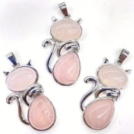 NASZYJNIK kAMIEŃ magiczny VINTAGE RETRO AMULET KOT WISIOREK