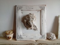 OBRAZ DUŻY DEKOR ANIOŁ, SHABBY CHIC, 34 x 29 cm