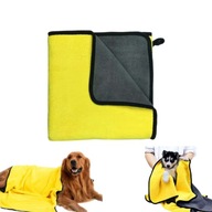 SZYBKOSCHNĄCY RĘCZNIK DLA PSÓW I KOTÓW CHŁONNY ŻÓŁTY ROZMIAR S 60X30CM