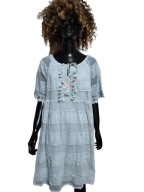 WŁOSKA SUKIENKA KORONKOWA z chwostami 38/40