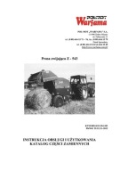 Warfama Z-543 - instrukcja obsługi, katalog części prasy (2002)