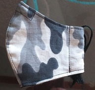 Bawełniana maseczka dla dziecka chłopca moro 7-9l.