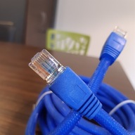 RJ45 ZŁOCONE KOŃCÓWKI KABEL 5M SIECIOWY