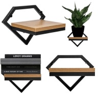 KWIETNIK WISZĄCY METALOWY ŚCIENNY PÓŁKA NA KWIATY DONICZKĘ LOFT 19 CM