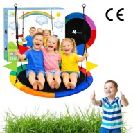 HUŚTAWKA BOCIANIE GNIAZDO OGRODOWA DLA DZIECI KOKON WIELOKOLOROWA 120CM XXL