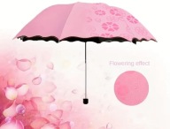 PARASOL PARASOLKA W WZÓR ANIME ANIMOWANY PORĘCZNA KWIATY POD WPŁYWEM WODY