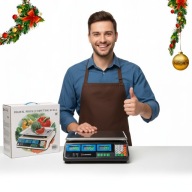 SKLEPOWA WAGA PLATFORMOWA MAGAZYNOWA ELEKTRONICZNA WYŚWIETLACZ LCD 40KG