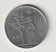 Wlochy 100 lirow 1964
