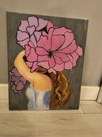 Obraz Kobieta z kwiatem