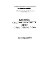 Ursus C-355, C-355M, C-360 - katalog części kołowych ciągników rolniczych