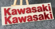 Emblemat Logo Kawasaki RED Bordo Napis 3D Z650 Z800 Z900 Ninja J300 + Gift
