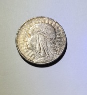 10 ZŁ GŁOWA KOBIETY 1933 ZE ZNAKIEM MENNICY- oryginał