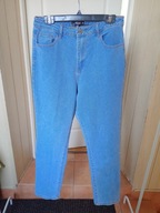 missguided 40 spodnie dżins proste wysoki stan niebieskie