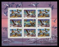 Rosja / Mini arkusz 313-315 ( Fauna - ptaki kaczki ) 1993 r./ czysty