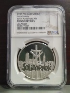 SOLIDARNOŚĆ 1990 100000 zł TYP D najrzadszy NGC PROOF DETAILS