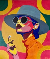 Obraz "wsłuchana" 80x90 cm akryl na płótnie