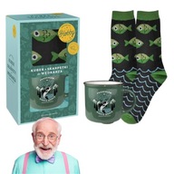 ZESTAW NA PREZENT DLA DZIADKA WĘDKARZA DZIEŃ DZIADKA KUBEK SKARPETKI BRELOK