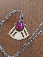 Srebry pozlacany naszyjnik ZSRR