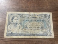 Indonezja - 5 rupii - 1952 - rzadki