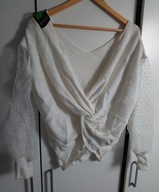 Sweter Tiul Kropki Przeplatany Uni