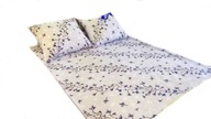 Pościel kora lux 220x240 +2x70x80 +2x40x40 zamek K 335 Kwiat jabłoni niebie
