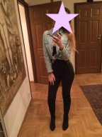 BERSHKA JEANSOWA KOSZULA JASNA M OVERSIZE LATA 90