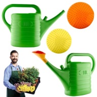 KONEWKA OGRODOWA DUŻA ZIELONA ZDEJMOWANE SITKO DO KWATÓW WARZYW ROŚLIN 10L