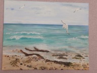 Obraz ręcznie malowany Morze