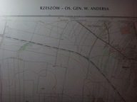 RZESZÓW - Os. Andersa - Mapa Topograficzna Polski - 1:10 000 - 2001 r.