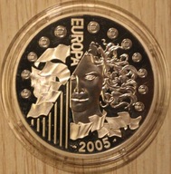 FRANCJA 2005 - 1 1/2 EURO 1955 - 2005 EUROPA - FLAGA 50 LAT - SREBRO, ŁADNA