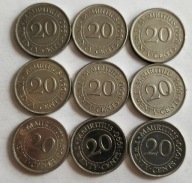 moneta Mauritius 20 cent