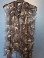 Super Pareo Popiel Czarne Motyle 70x 200 cm