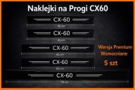 5 szt - Mazda CX60 Naklejki ochronne na progi Bagażnik Dopasowane Premium