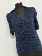 240 Grochy granatowa wygodna luźna Nowa Lindex M Holly & Whte retro