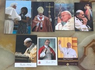 OBRAZKI WATYKAŃSKIE 7SZT PAPIEŻ JAN PAWEŁ II ,PAPIEŻE BENEDYKT FRANCISZEK