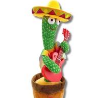 TAŃCZĄCY KAKTUS INTERAKTYWNY ŚPIEWAJĄCY GADAJĄCY GRA ZABAWKA DLA DZIECI LED