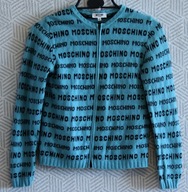 M0SCHiNO sweter wełna angora logowany