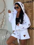 ZOCCO dres komplet serduszka szorty i bluza z kapturem