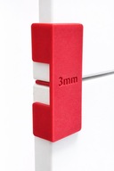 Uchwyt dystansowy do montażu frontów szuflad 3mm meble