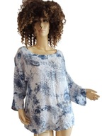 PEPPER włoska KOSZULA LNIANA 100% LEN w kwiaty 38/40