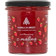 Miód wielokwiatowy z MALINĄ kremowany 450g Pasieka na Miedzy