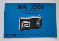 Magnetofon UNITRA MK2500 - Instrukcja obsługi+ karta gwarancyjna 1975/1979