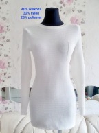 SWETER ZIMOWY MIŁY ZIMA ODKRYTE PLECY biały sexy