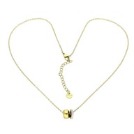 80732 Celebrytka złota stal chirurgiczna charms z cyrkoniami