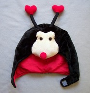 CZAPKA DAMSKA FUTERKOWA BIEDRONKA PRZEBRANIE